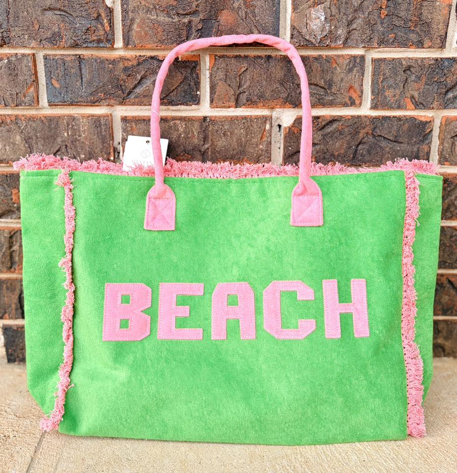 Beach Embroidered Tote