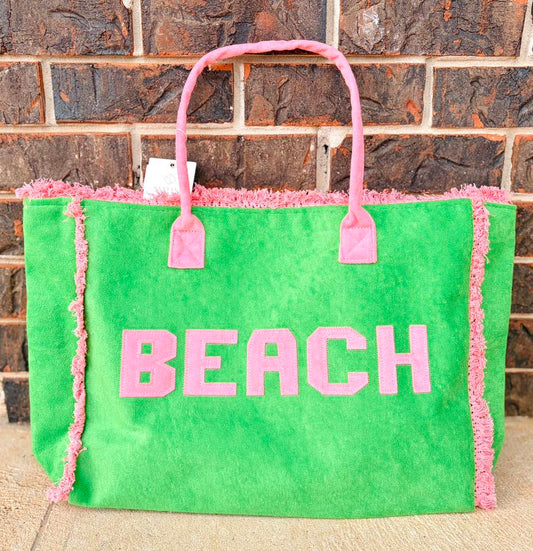 Beach Embroidered Tote
