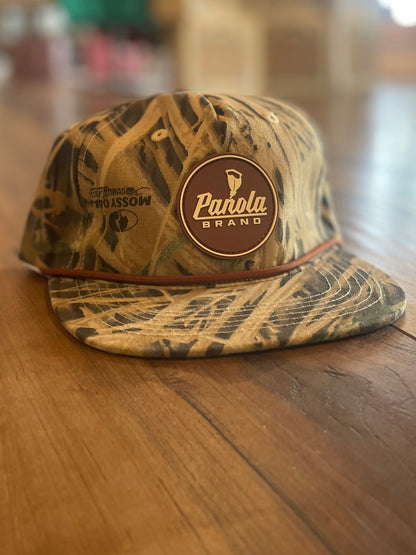 Panola Brand Rubber Patch Camo Rope Snapback Hat