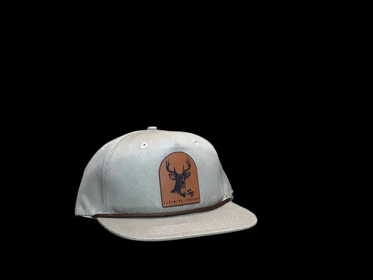 Speckle Bellies Buck AS Leather Patch Rope Snapback Hat