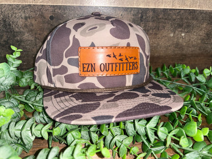 EZN Outfitters Leather Patch Rope Snapback Hat