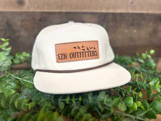 EZN Outfitters Leather Patch Rope Snapback Hat