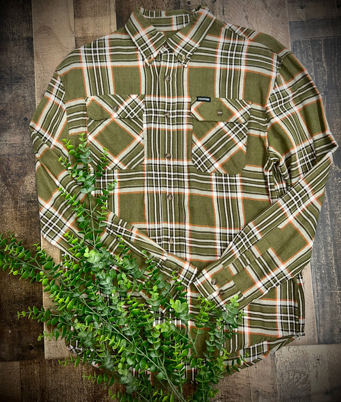Fieldstone Outdoors Cattleman Flannel Button Down L/S Shirt