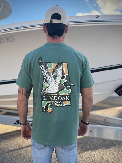 Like Oak Brand State Mallard, Alabama S/S TEE Shirt