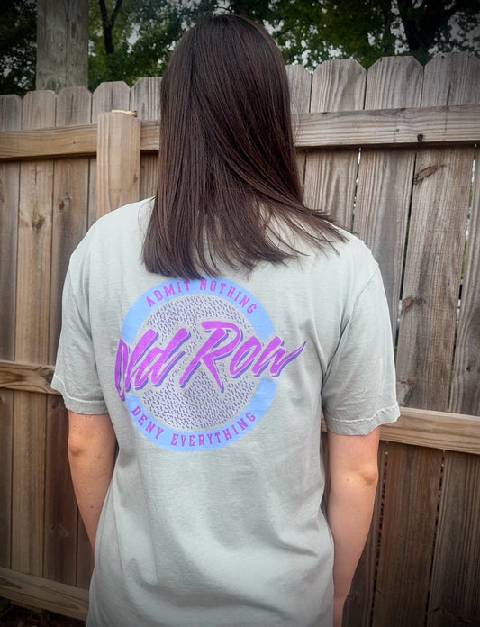Old Row Outdoors Women's Circle Logo Bay w Purple Pocket S/S TEE Shirt