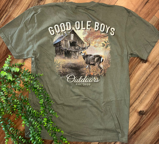 Good OLE Boy Outdoors Barn Deer S/S TEE Shirt