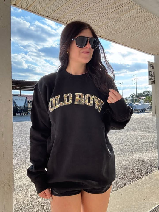 Old Row Outdoors Camo Crewneck