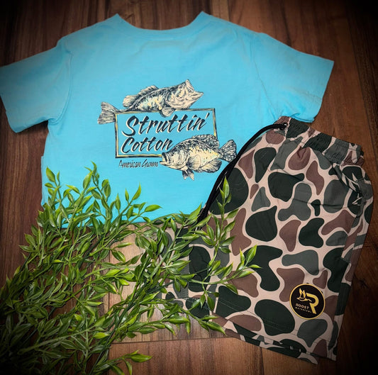 Struttin' Cotton Youth Boys Two Fish S/S TEE Shirt