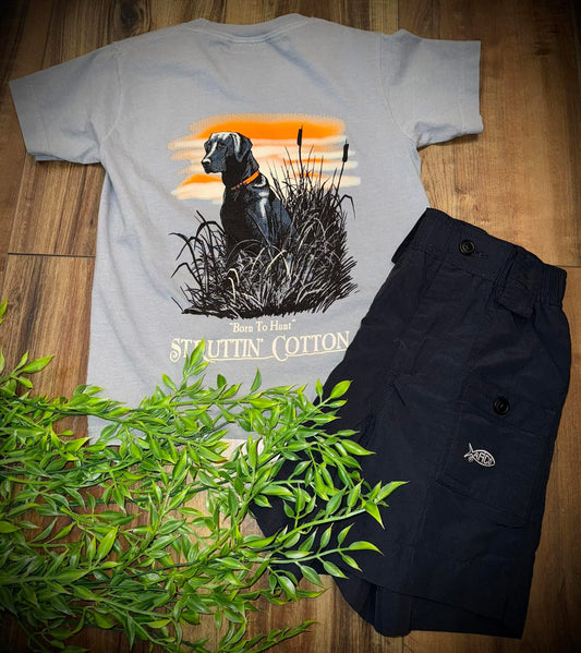 Struttin' Cotton Youth Boys Born to Hunt S/S TEE Shirt