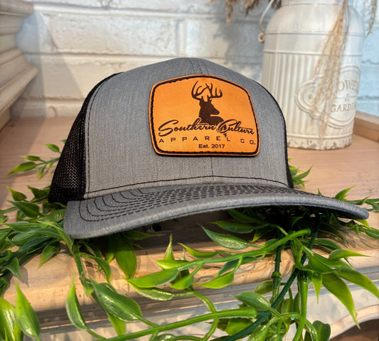 Southern Culture Buck Leather Patch Snapback Hat