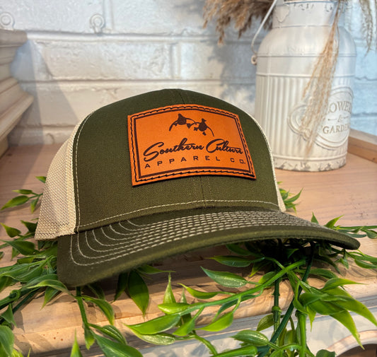 Southern Culture Duck Leather Snapback Hat