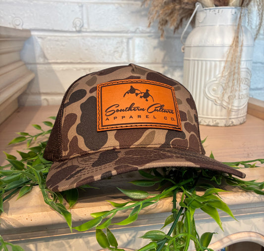 Southern Culture Duck Leather Snapback Hat
