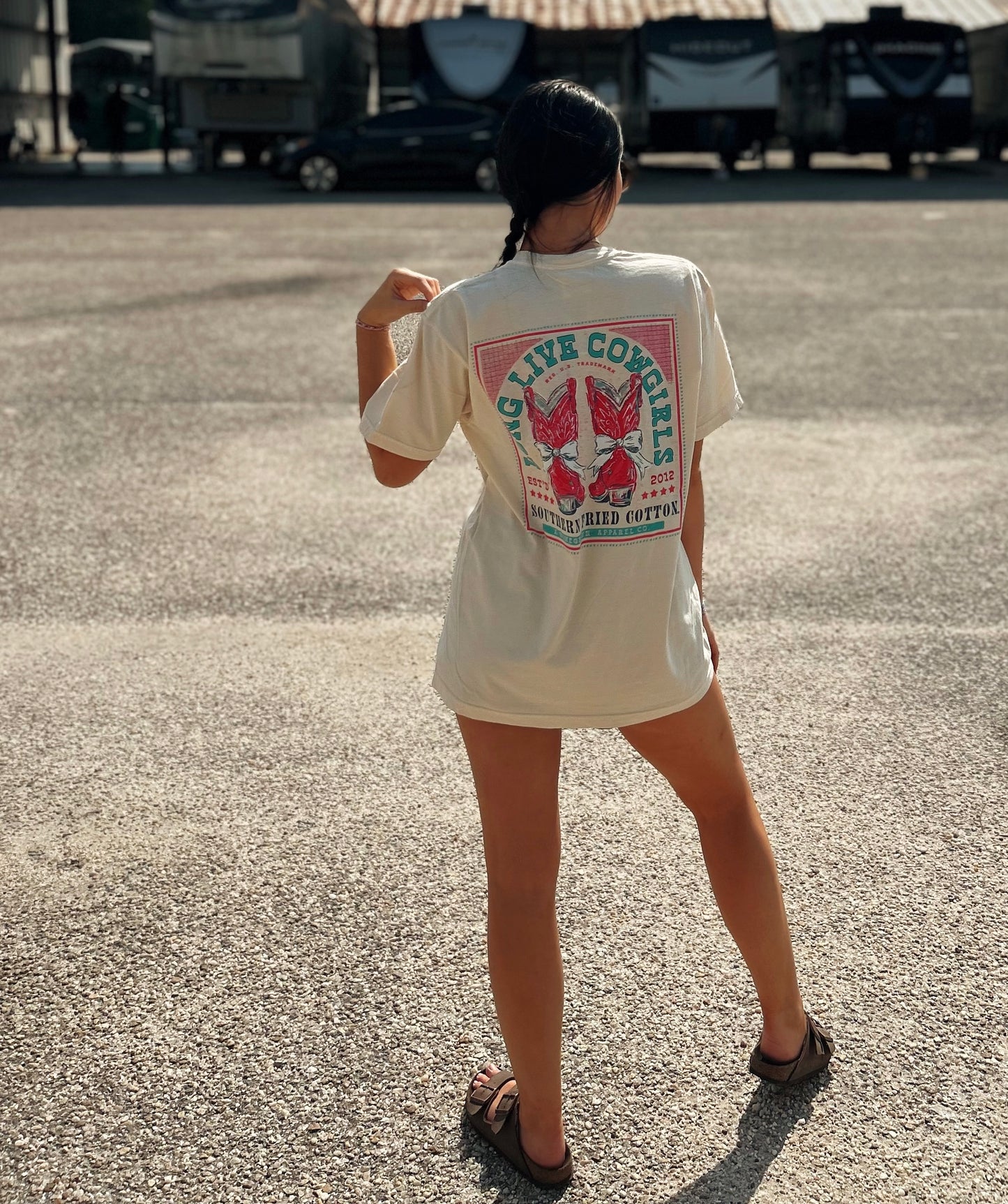 Southern Fried Cotton Women's Boots & Bows S/S TEE Shirt