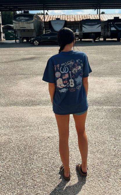 Southern Fried Cotton Women's Born Lucky S/S TEE Shirt