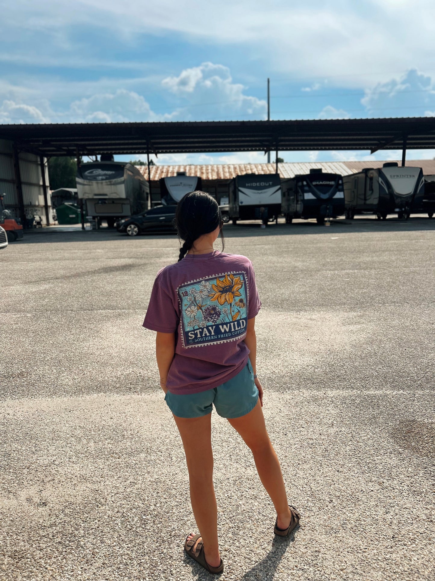 Southern Fried Cotton Women's Stay Wild S/S TEE Shirt
