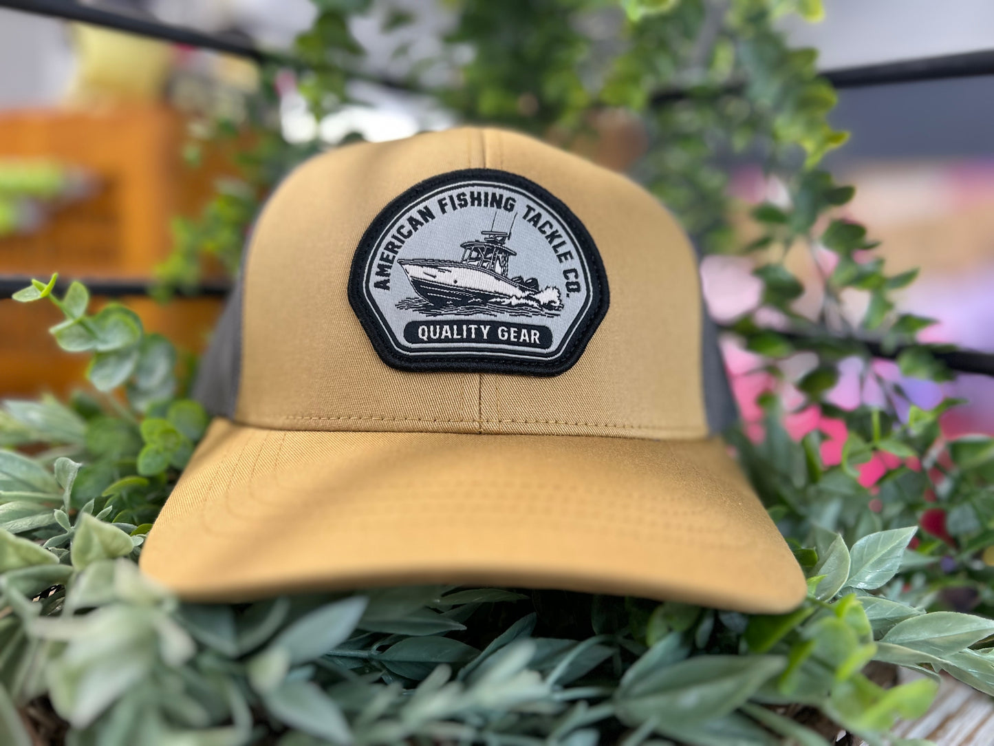 Aftco Men's Journey Trucker Snapback Hat - Dark Sand - 1