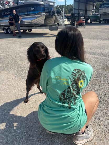 Struttin Cotton Women's Boykin with Sunflowers S/S TEE Shirt