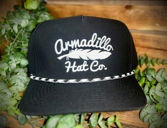 Armadillo Hat Co. Dark Fader Rope Snapback Hat