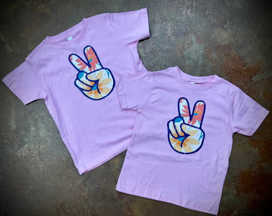 Life in the South Youth Girl Peace Sign 25 S/S TEE Shirt