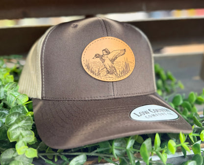 Low Country Comfort Duck Landing Leather Patch Snapback Hat