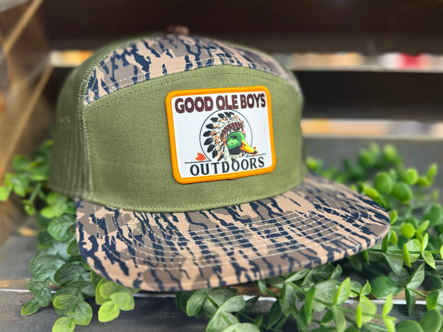 Good Ole Boy Outdoors Redman Patch 7 Panel Snapback Hat