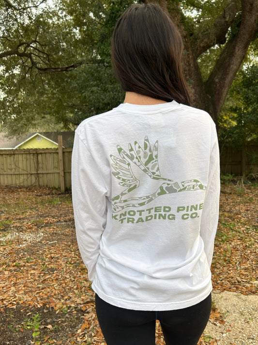 Knotted Pine Trading Co. Snow Camo L/S TEE Shirt