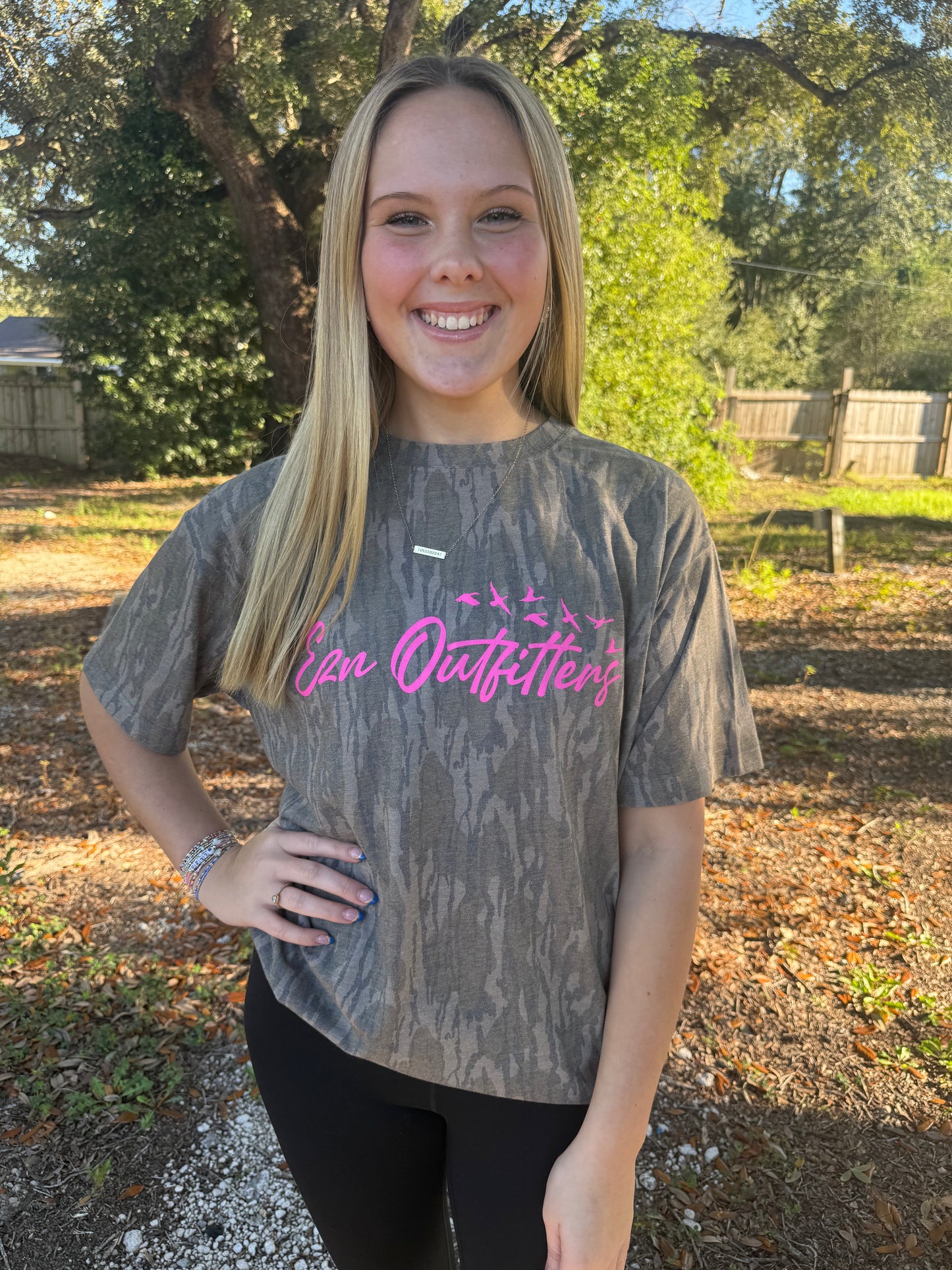 EZN Outfitters Mossy Oak Washed Out Pink Ink S/S TEE Shirt