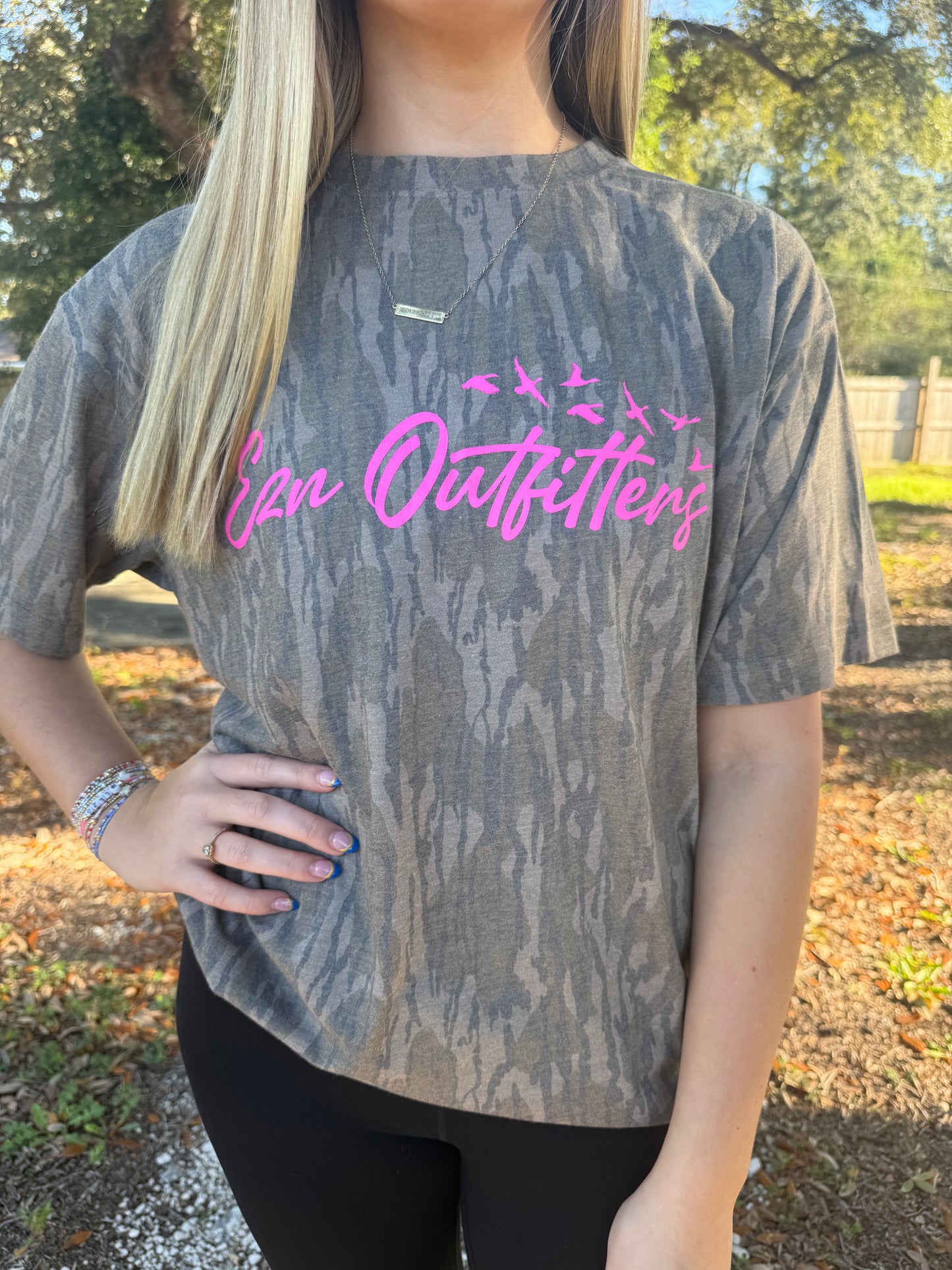EZN Outfitters Mossy Oak Washed Out Pink Ink S/S TEE Shirt
