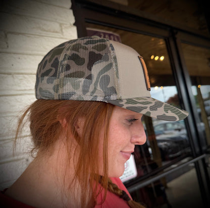 Southern Culture Antler Leather Patch Snapback Hat