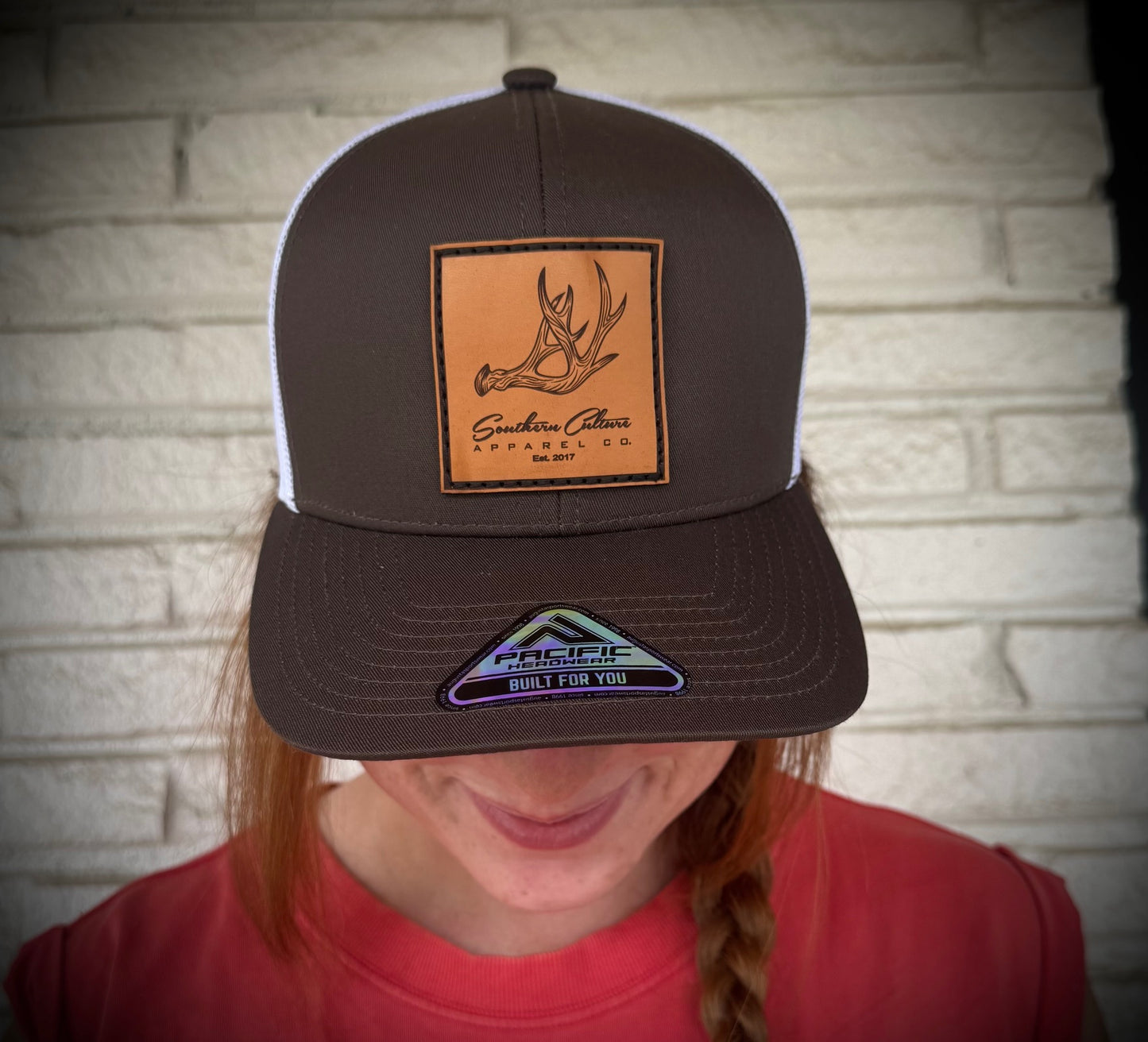 Southern Culture Antler Leather Patch Snapback Hat