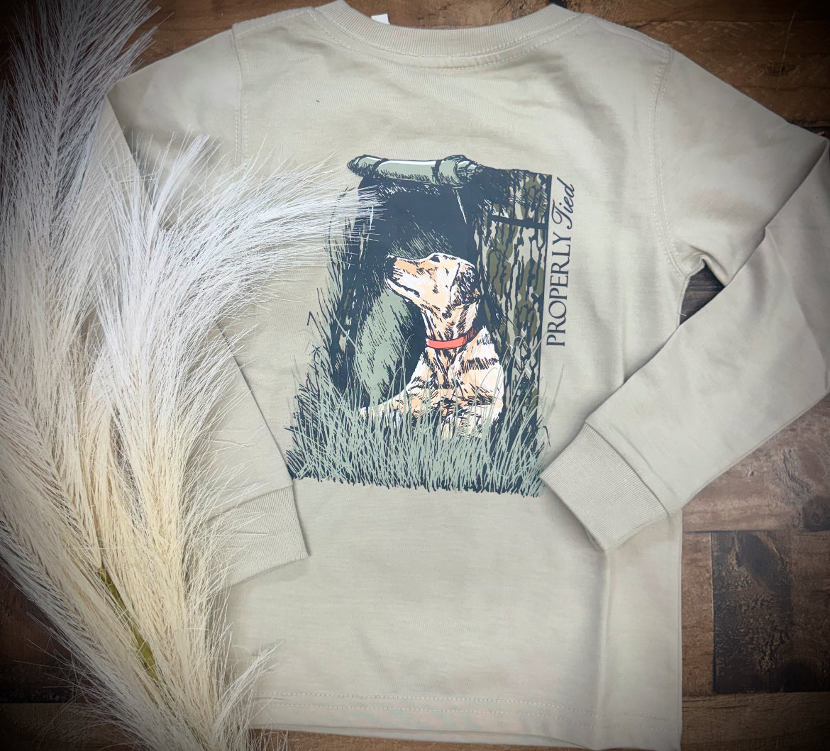 Properly Tied Youth Boys Mossy Oak Lab L/S TEE Shirt