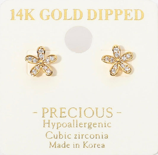 Cz Floral Studs