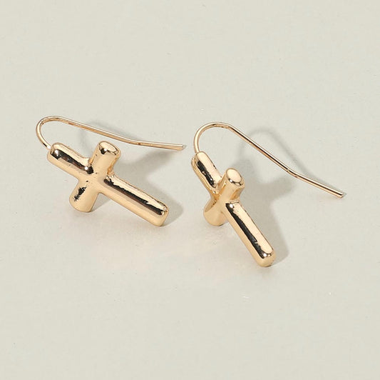 Cross Hook Earrings