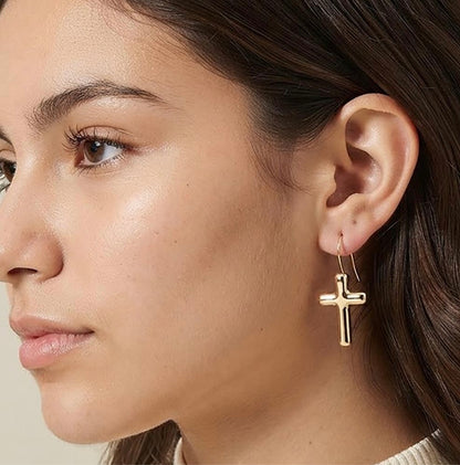 Cross Hook Earrings