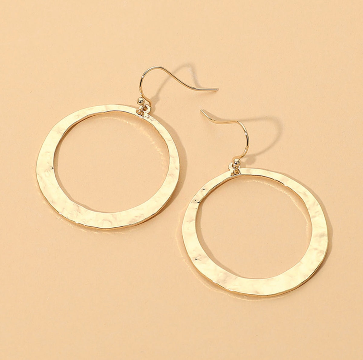 Metal Open Circle Earrings