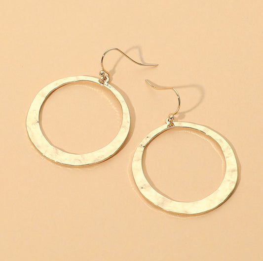 Metal Open Circle Earrings