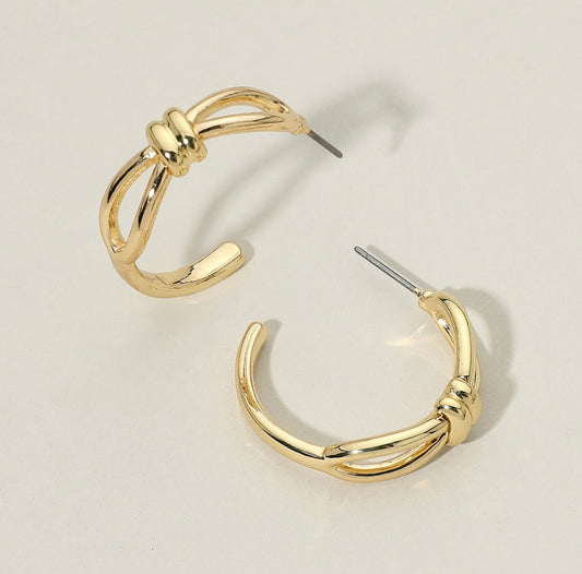 Knot Accent Hoops