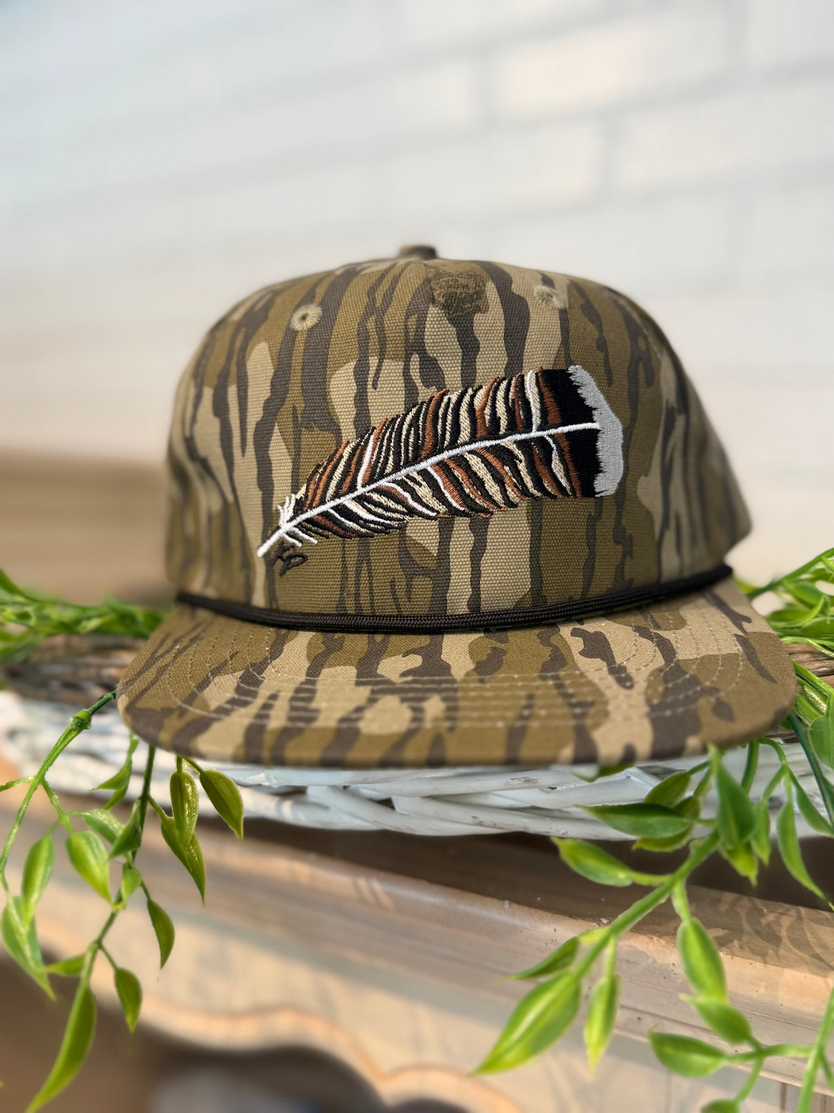 Knotted Pine Trading Co. Turkey Feather Rope Snapback Hat
