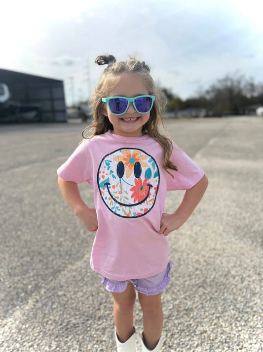 Life in the South Youth Girl Smiley Face S/S TEE Shirt