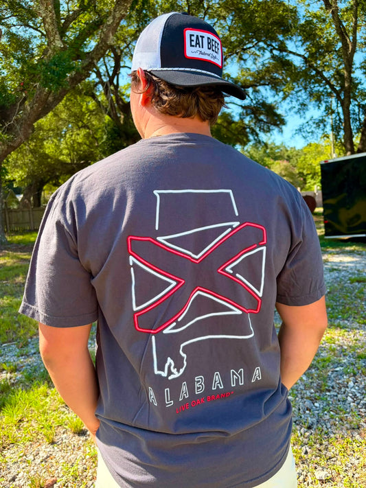 Live Oak Brand Neon State, Alabama S/S TEE Shirt