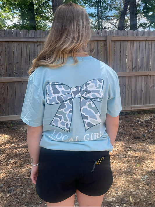 Local Girl Women's LCC Camo Bow S/S TEE Shirt