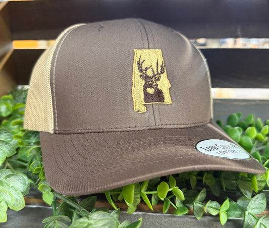 Low Country Comfort Embroidered Alabama Deer Snapback Hat