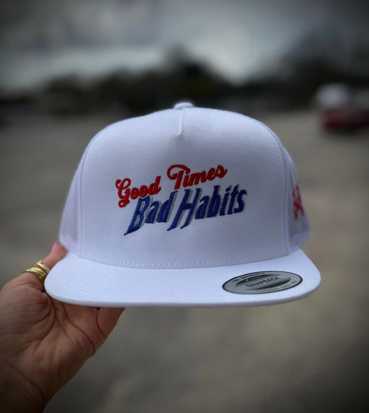 Mad Hatter Good Times Bad Habits Regular Trucker Snapback Hat