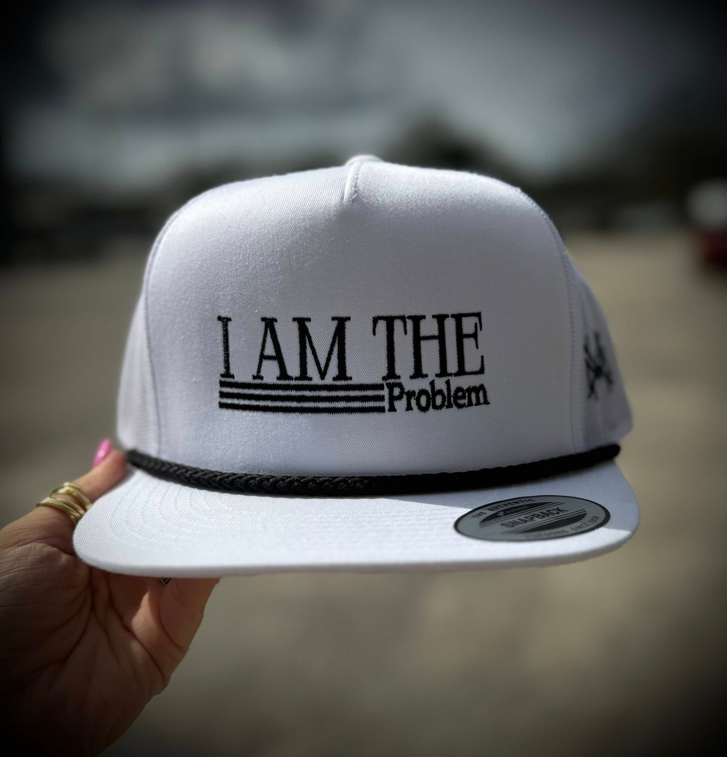 Mad Hatter I am the Problem Rope Trucker Snapback Hat