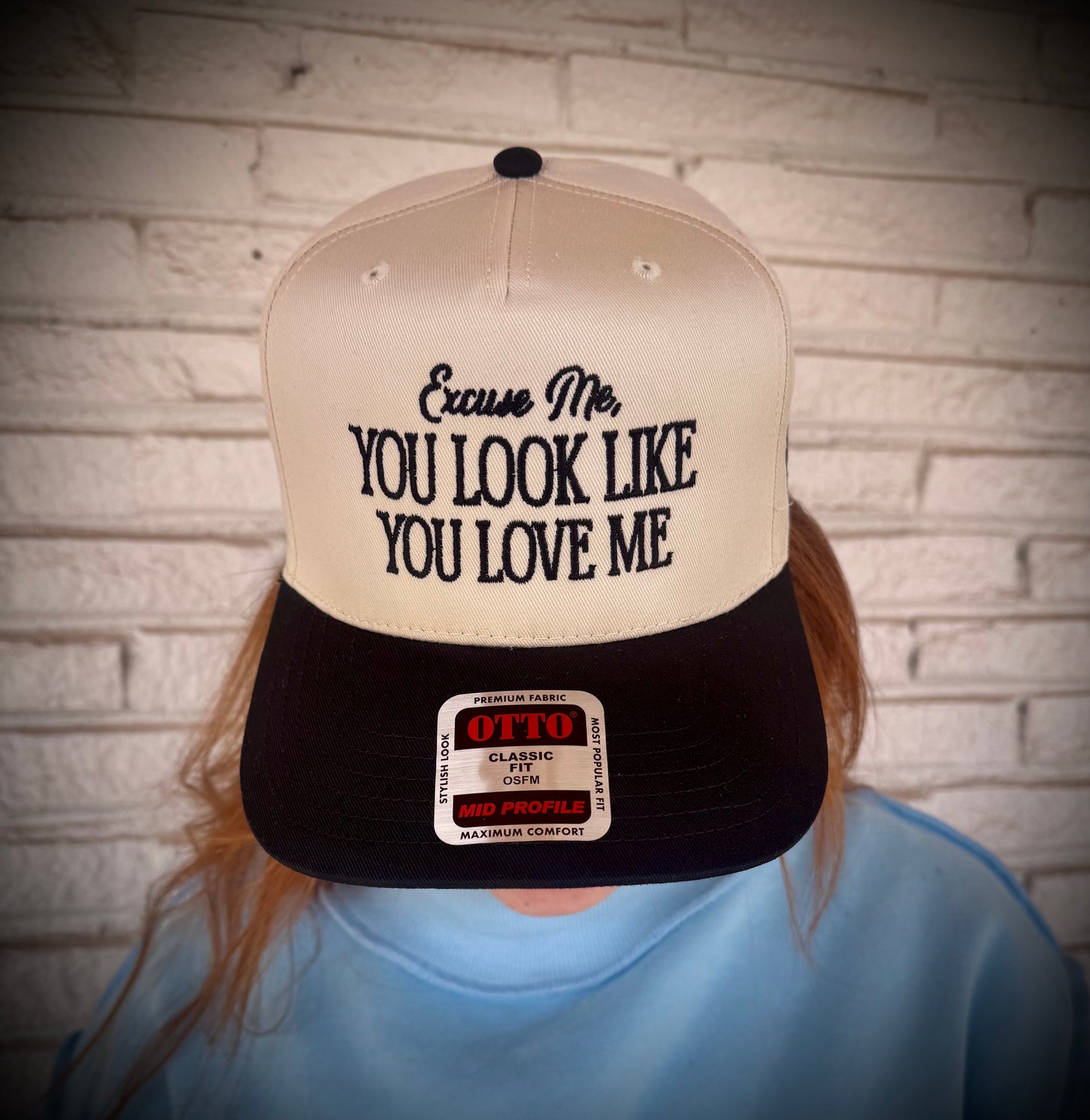 Mad Hatter Women's Excuse Me You Look Like You Love Me Trucker Hat