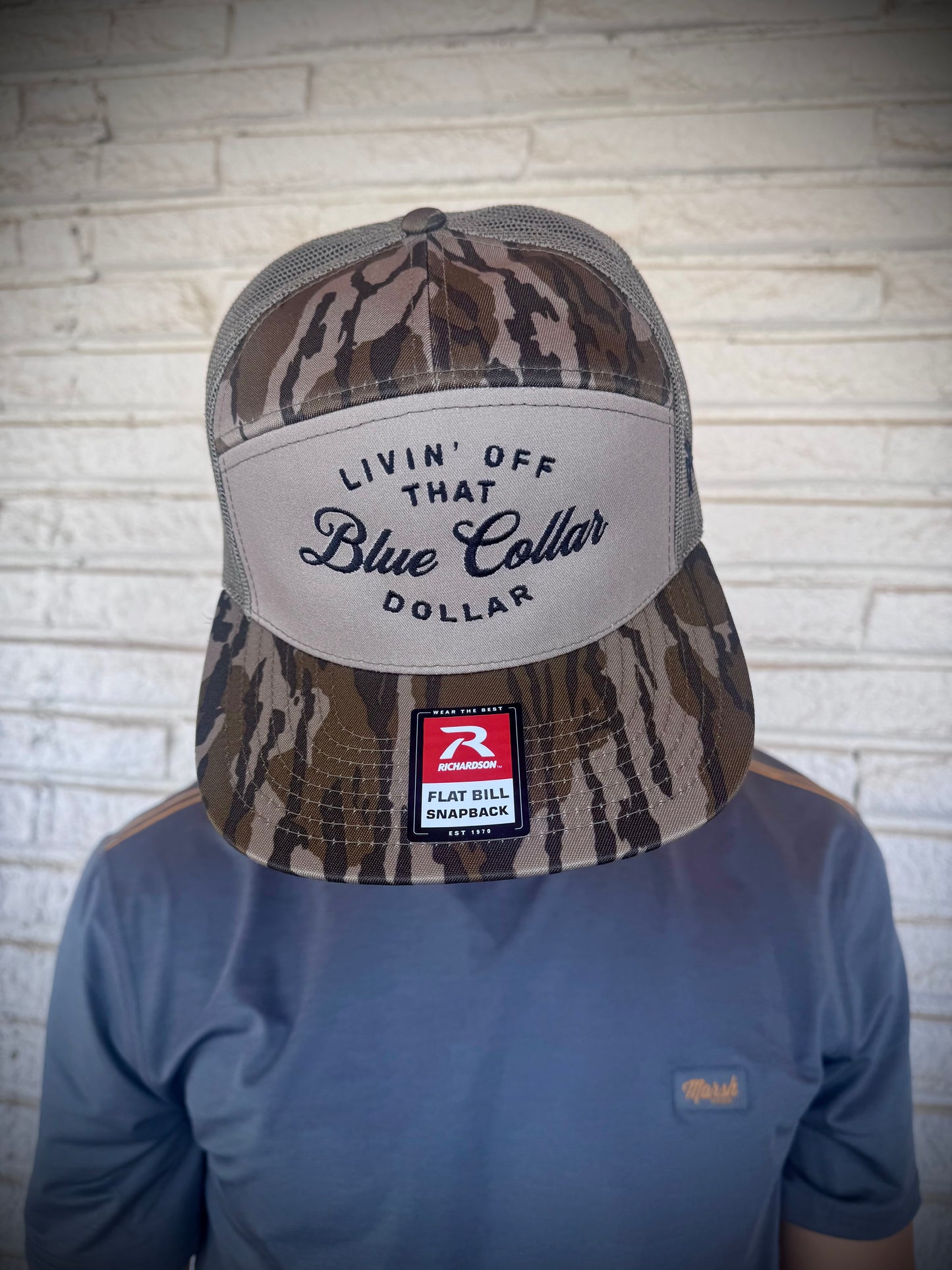 Mad Hatter Blue Collar Dollar Trucker Hat