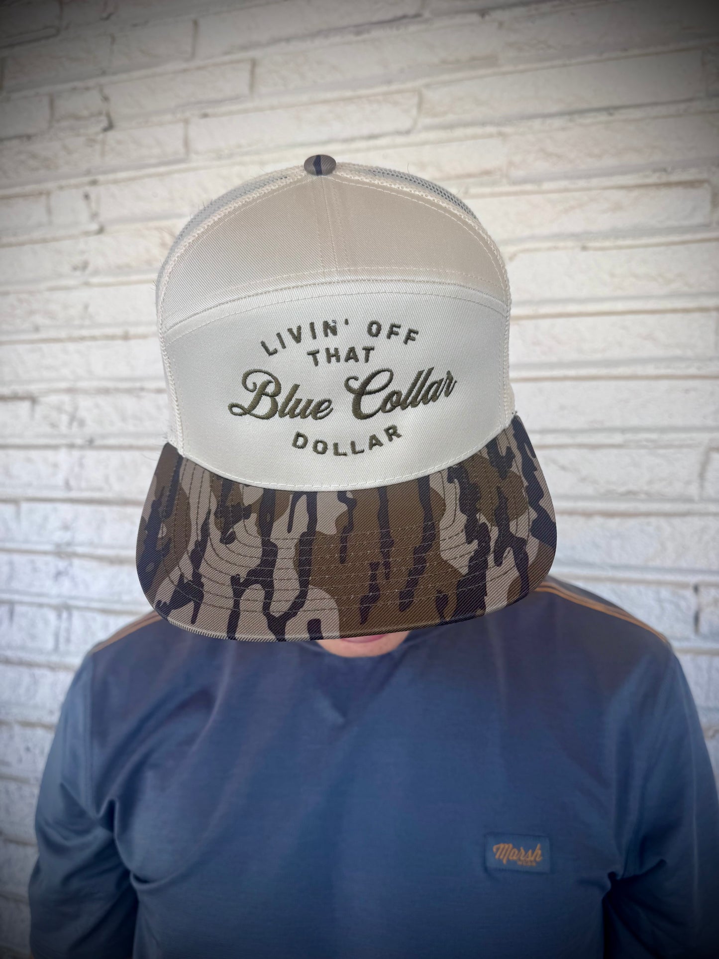 Mad Hatter Blue Collar Dollar Trucker Hat