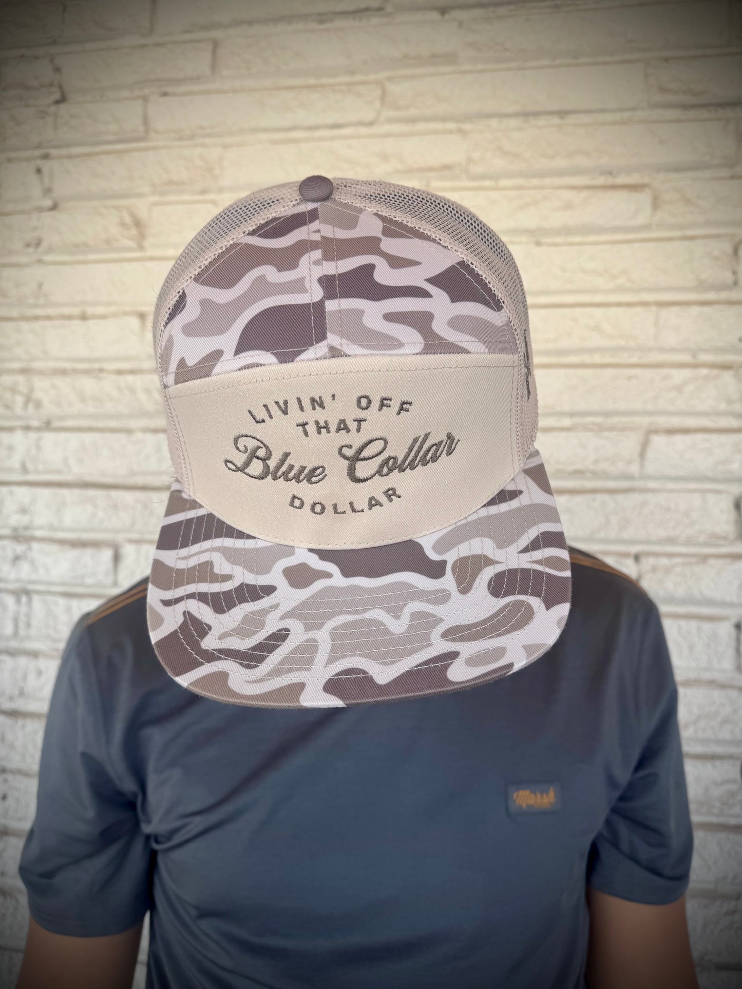Mad Hatter Blue Collar Dollar Trucker Hat