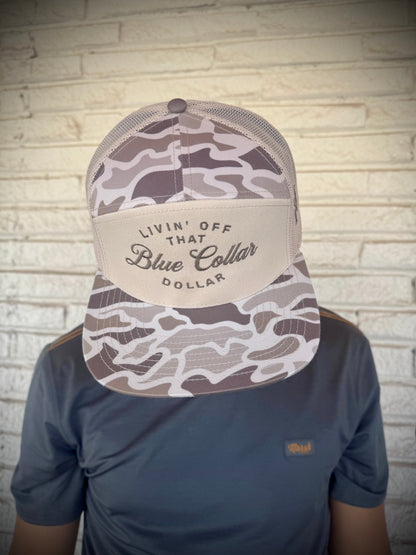 Mad Hatter Blue Collar Dollar Trucker Hat