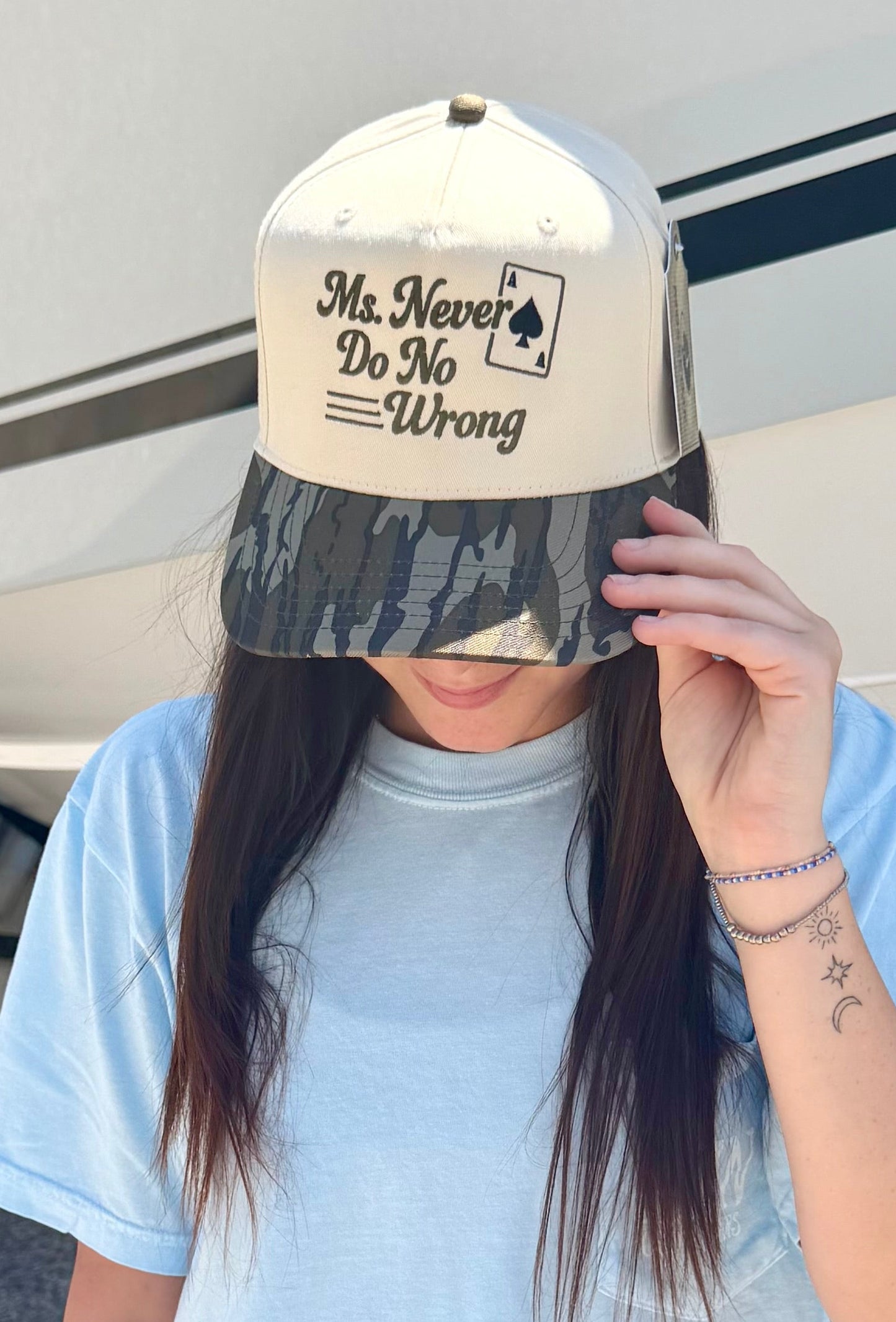 Mad Hatter Women's Ms. Never Do No Wrong Trucker Hat